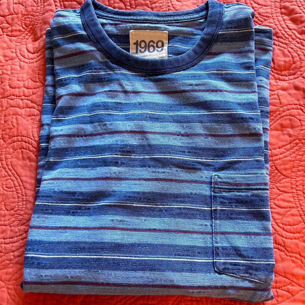 Retro 1969 GAP T-shirt with Pocket, size XXXL, Heavy Duty 100% cotton
